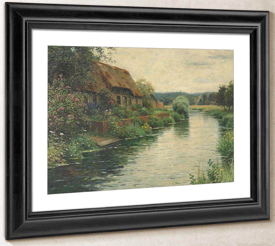 A Cottage By The River By Louis Aston Knight Fine Art Print