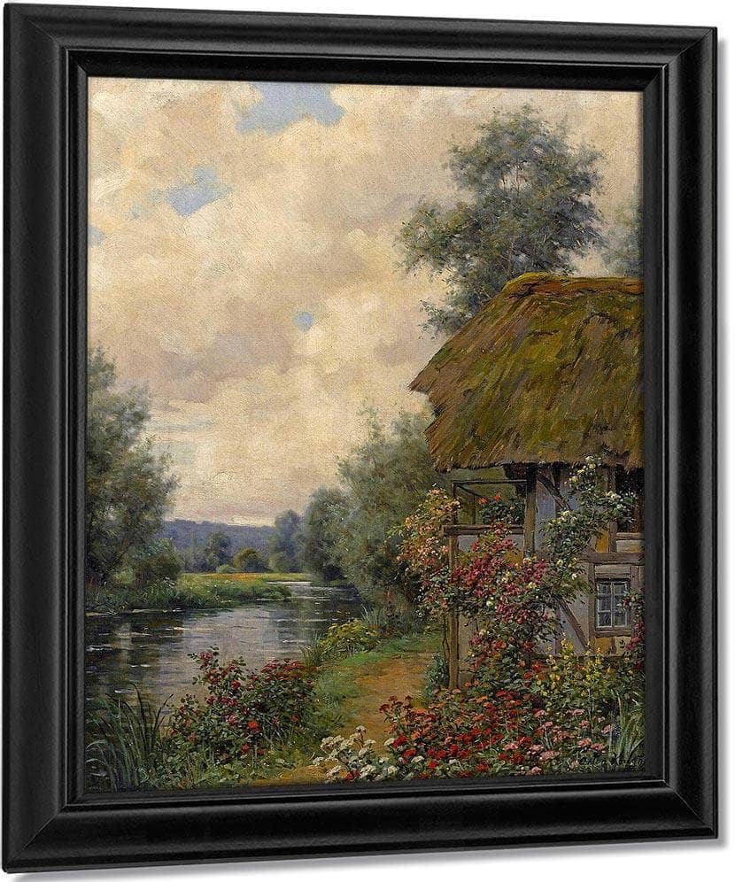 A Cottage Garden In Bloom By Louis Aston Knight Fine Art Print