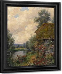 A Cottage Garden In Bloom By Louis Aston Knight Fine Art Print