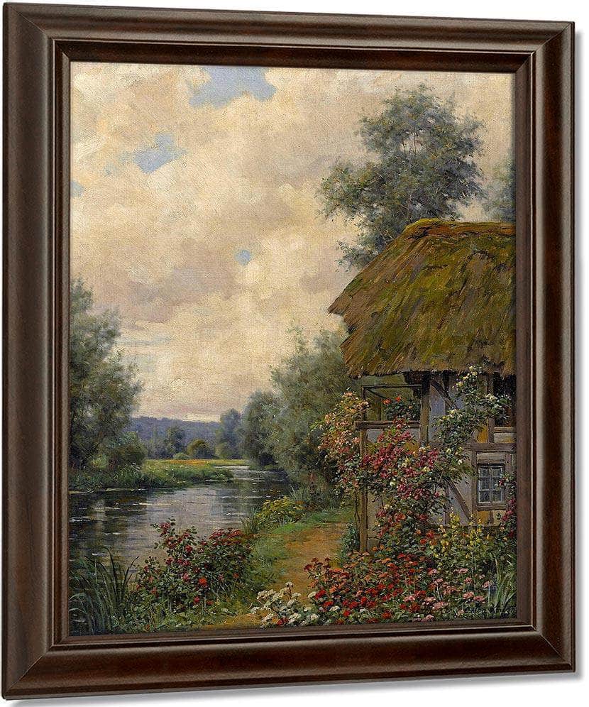 A Cottage Garden In Bloom By Louis Aston Knight Fine Art Print