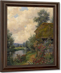 A Cottage Garden In Bloom By Louis Aston Knight Fine Art Print