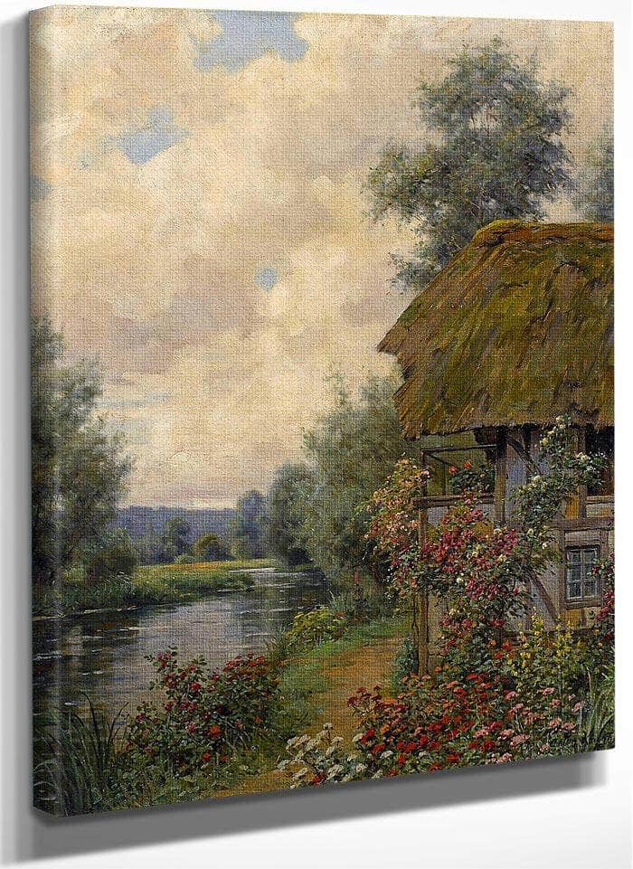A Cottage Garden In Bloom By Louis Aston Knight Fine Art Print