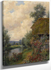 A Cottage Garden In Bloom By Louis Aston Knight Fine Art Print