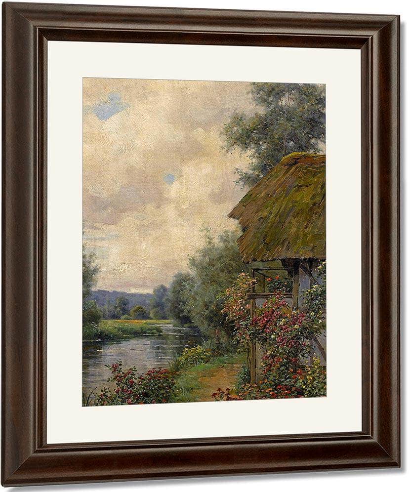 A Cottage Garden In Bloom By Louis Aston Knight Fine Art Print