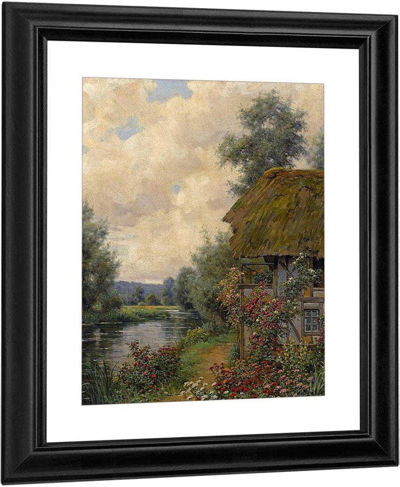 A Cottage Garden In Bloom By Louis Aston Knight Fine Art Print