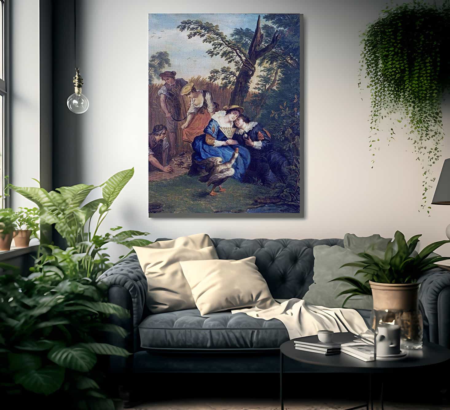 A Courting Couple Beneath A Tree By Jan Josef Horemans The Younger Fine Art Print