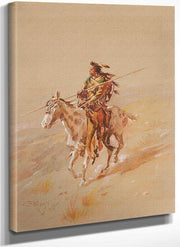 A Crow Chief On Horseback By Charles Marion Russell Fine Art Print