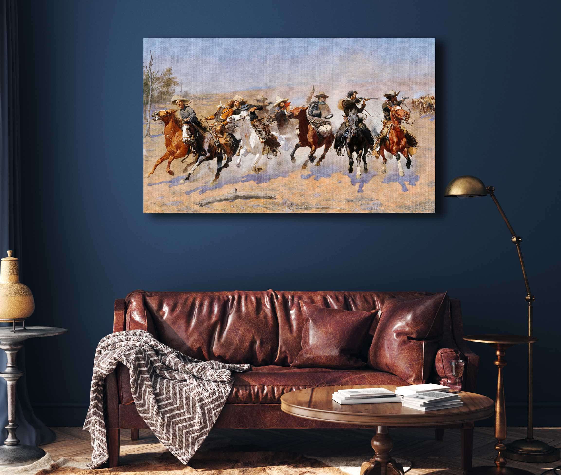 A Dash For The Timber by Frederic Remington Fine Art Print