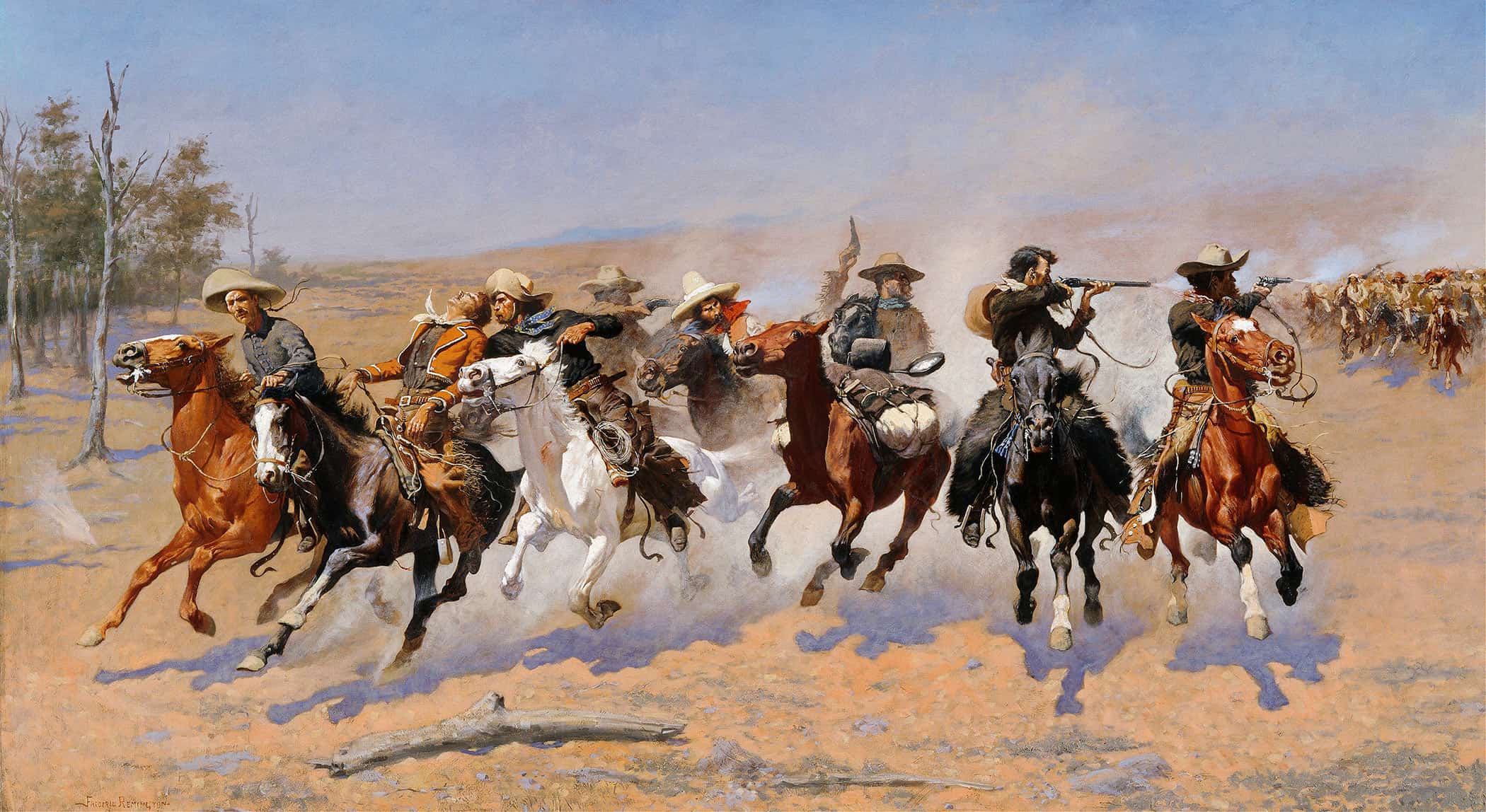 A Dash For The Timber by Frederic Remington Fine Art Print