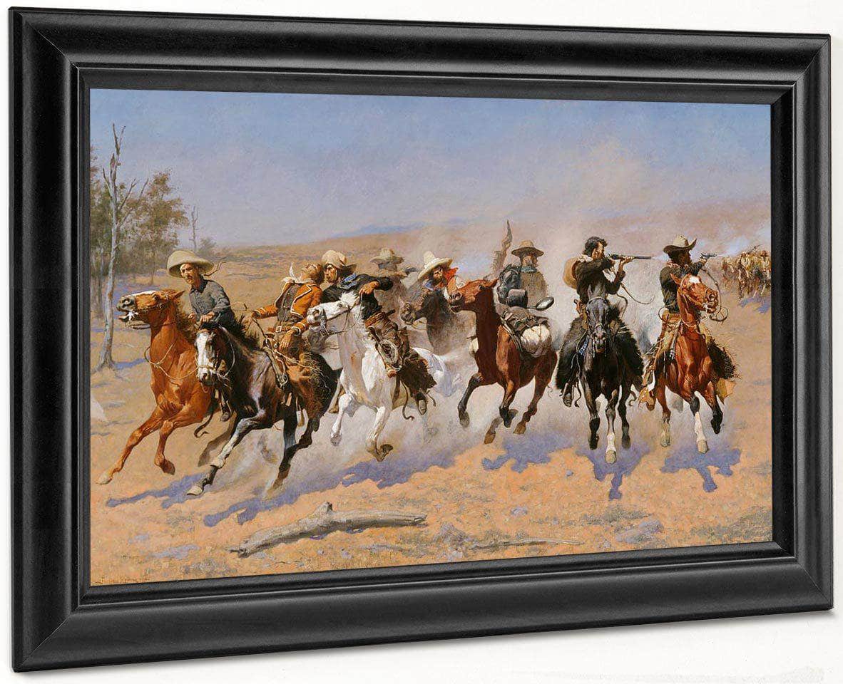 A Dash For The Timber by Frederic Remington Fine Art Print