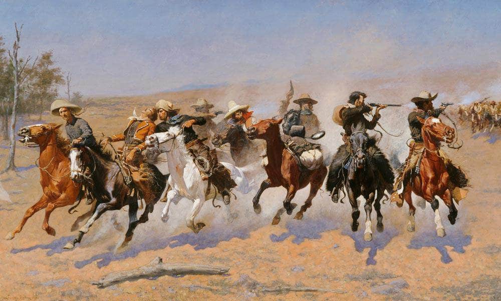 A Dash For The Timber by Frederic Remington Fine Art Print