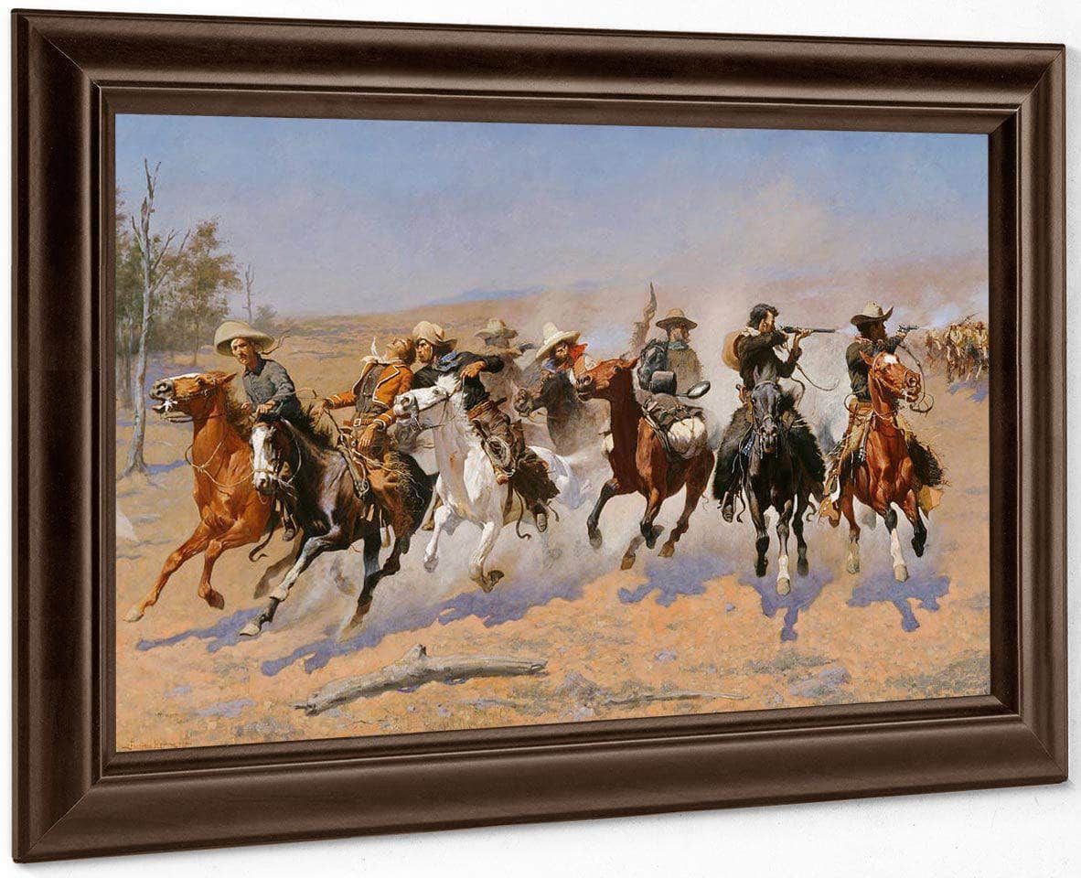 A Dash For The Timber by Frederic Remington Fine Art Print