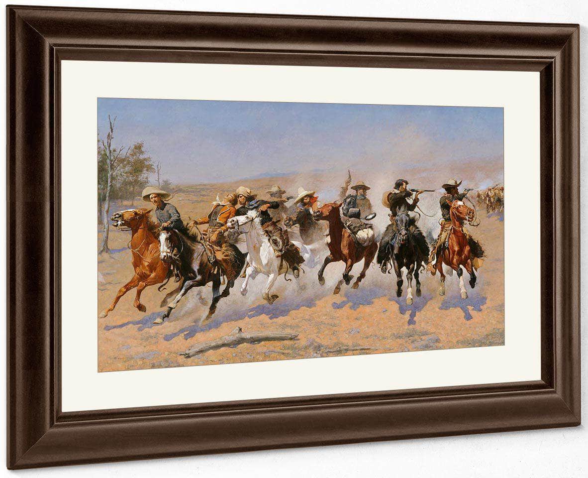 A Dash For The Timber by Frederic Remington Fine Art Print