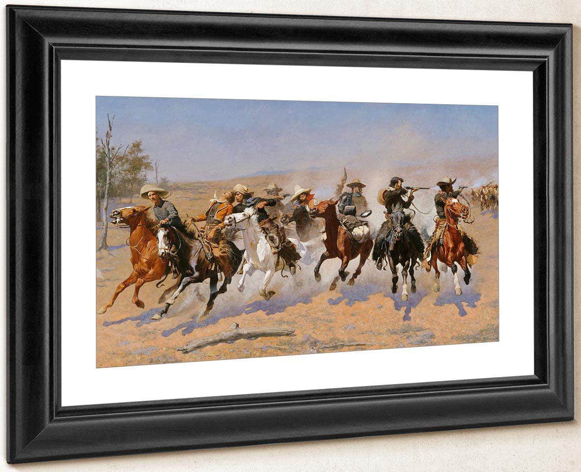 A Dash For The Timber by Frederic Remington Fine Art Print