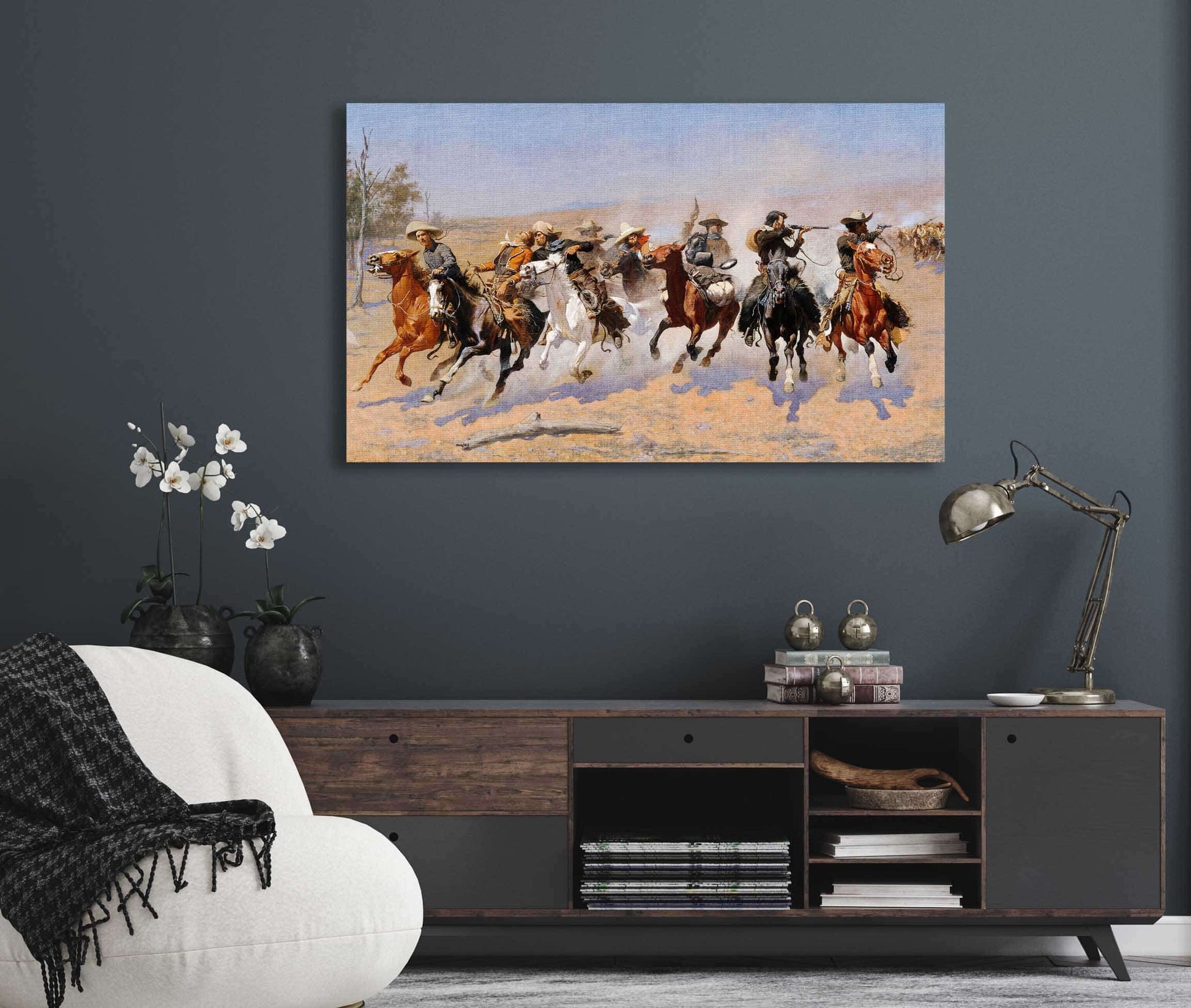 A Dash For The Timber by Frederic Remington Fine Art Print