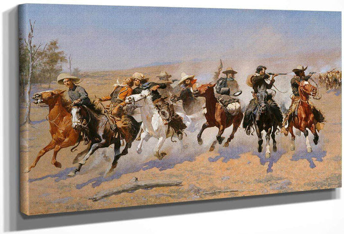 A Dash For The Timber by Frederic Remington Fine Art Print