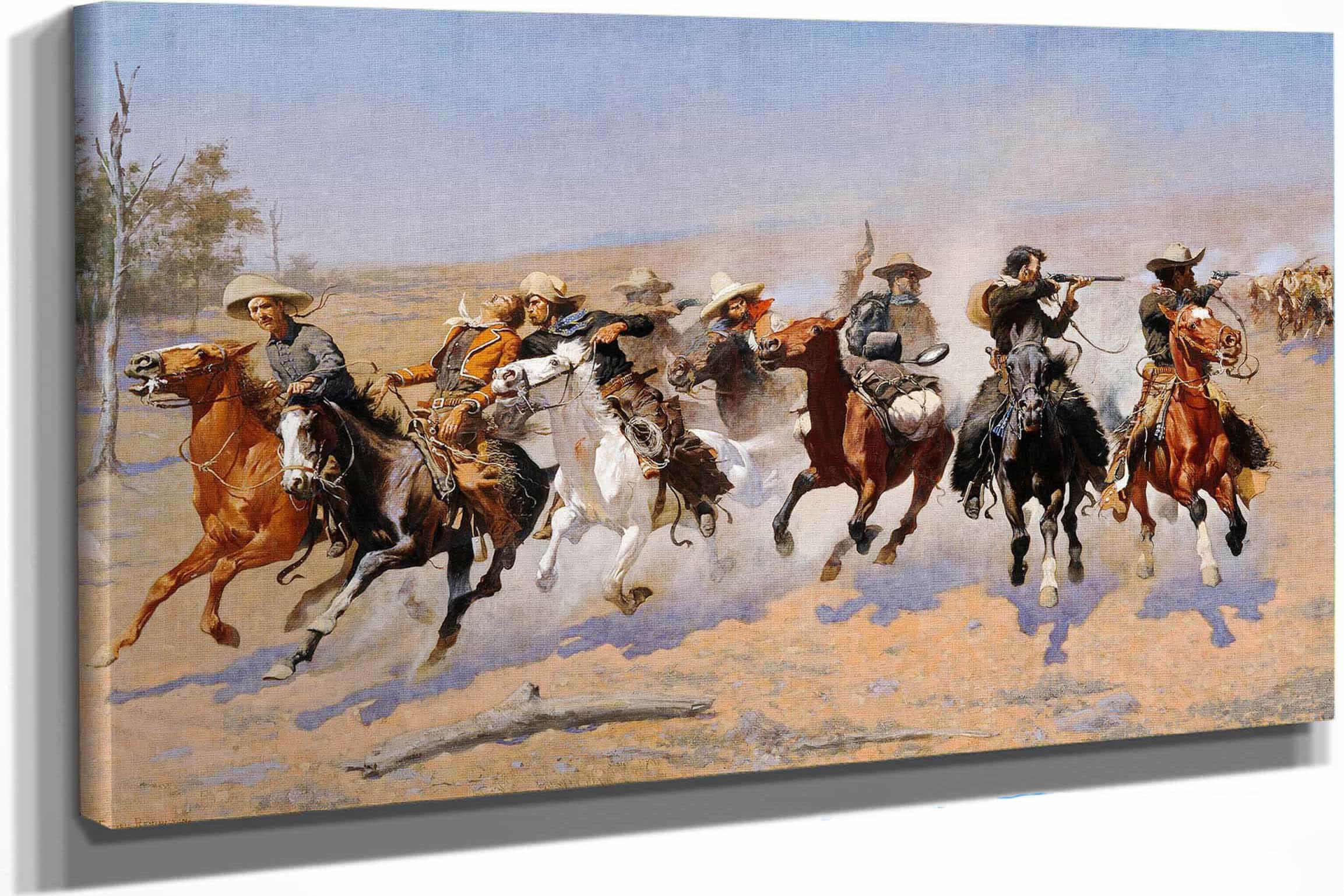 A Dash For The Timber by Frederic Remington Fine Art Print