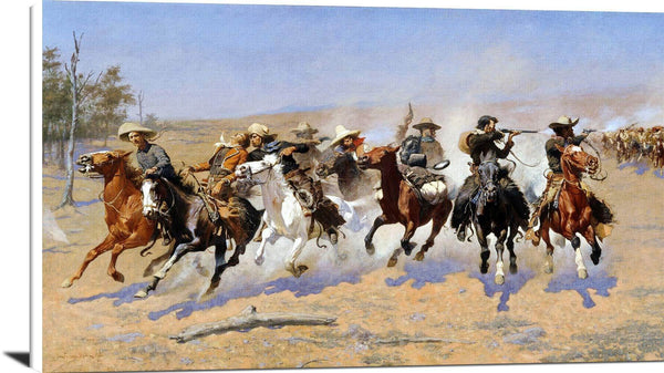 A Dash For The Timber Painting Frederic Remington Canvas Art Fine Art Print