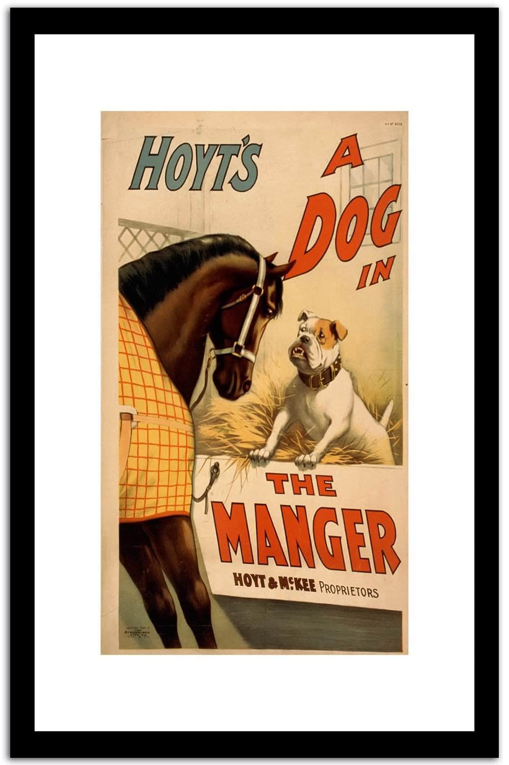 A Dog In The Manger  Vintage Poster Fine Art Print