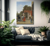 A Dutch Courtyard By Pieter De Hooch Fine Art Print