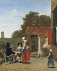 A Dutch Courtyard By Pieter De Hooch Fine Art Print