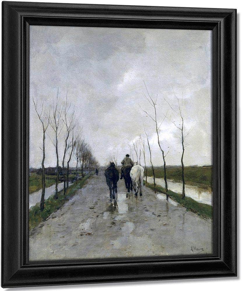 A Dutch Road By Anton Mauve Fine Art Print