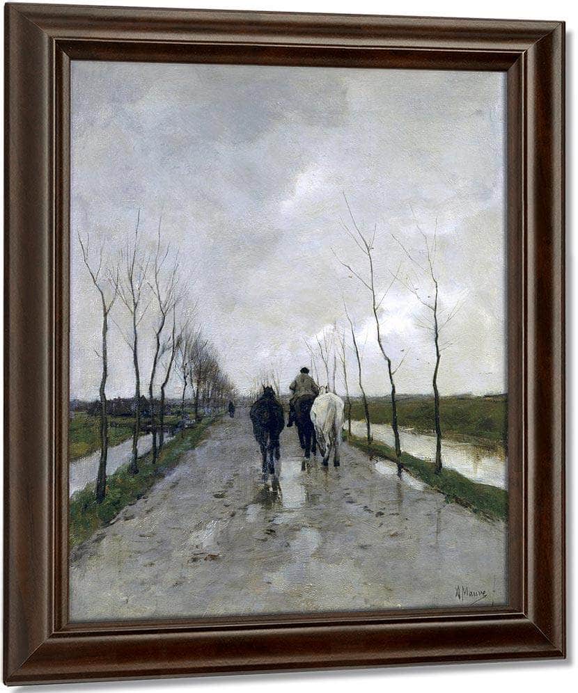 A Dutch Road By Anton Mauve Fine Art Print