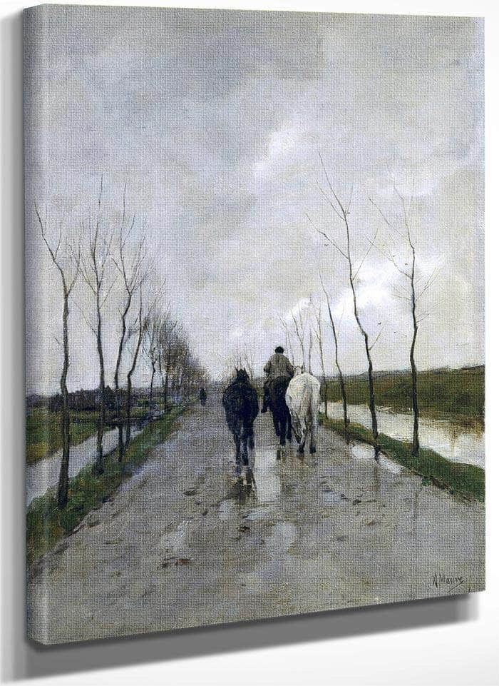 A Dutch Road By Anton Mauve Fine Art Print