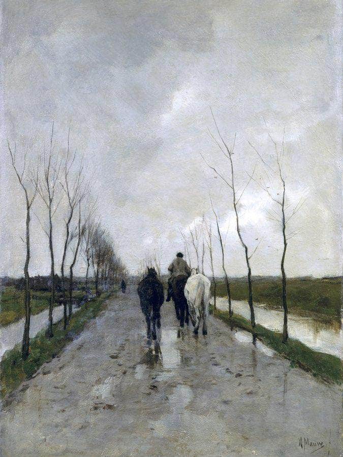 A Dutch Road By Anton Mauve Fine Art Print