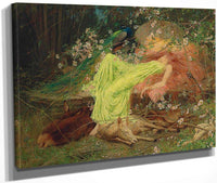 A Fairy Tale All Seemed To Sleep The Timid Hare On Form By Arthur Wardle Fine Art Print