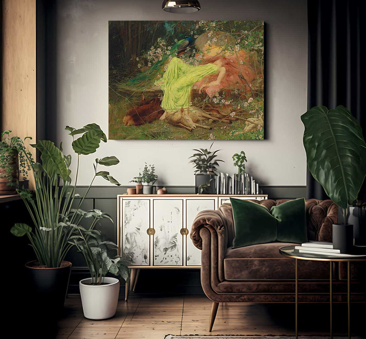 A Fairy Tale All Seemed To Sleep The Timid Hare On Form By Arthur Wardle Fine Art Print