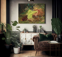 A Fairy Tale All Seemed To Sleep The Timid Hare On Form By Arthur Wardle Fine Art Print