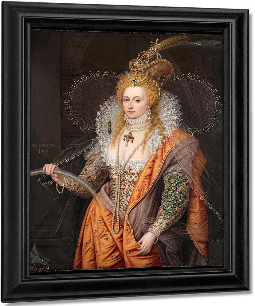 A Fine And Important Enamel Portrait Of Queen Elizabeth By William Henry Walker Fine Art Print