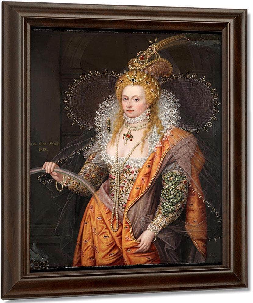 A Fine And Important Enamel Portrait Of Queen Elizabeth By William Henry Walker Fine Art Print