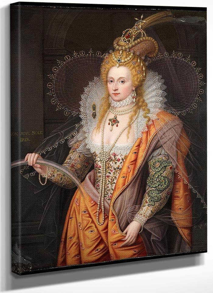 A Fine And Important Enamel Portrait Of Queen Elizabeth By William Henry Walker Fine Art Print