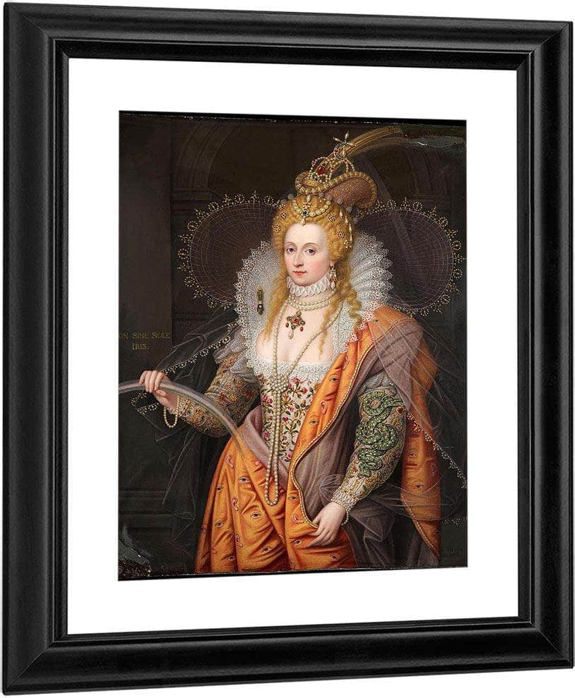 A Fine And Important Enamel Portrait Of Queen Elizabeth By William Henry Walker Fine Art Print