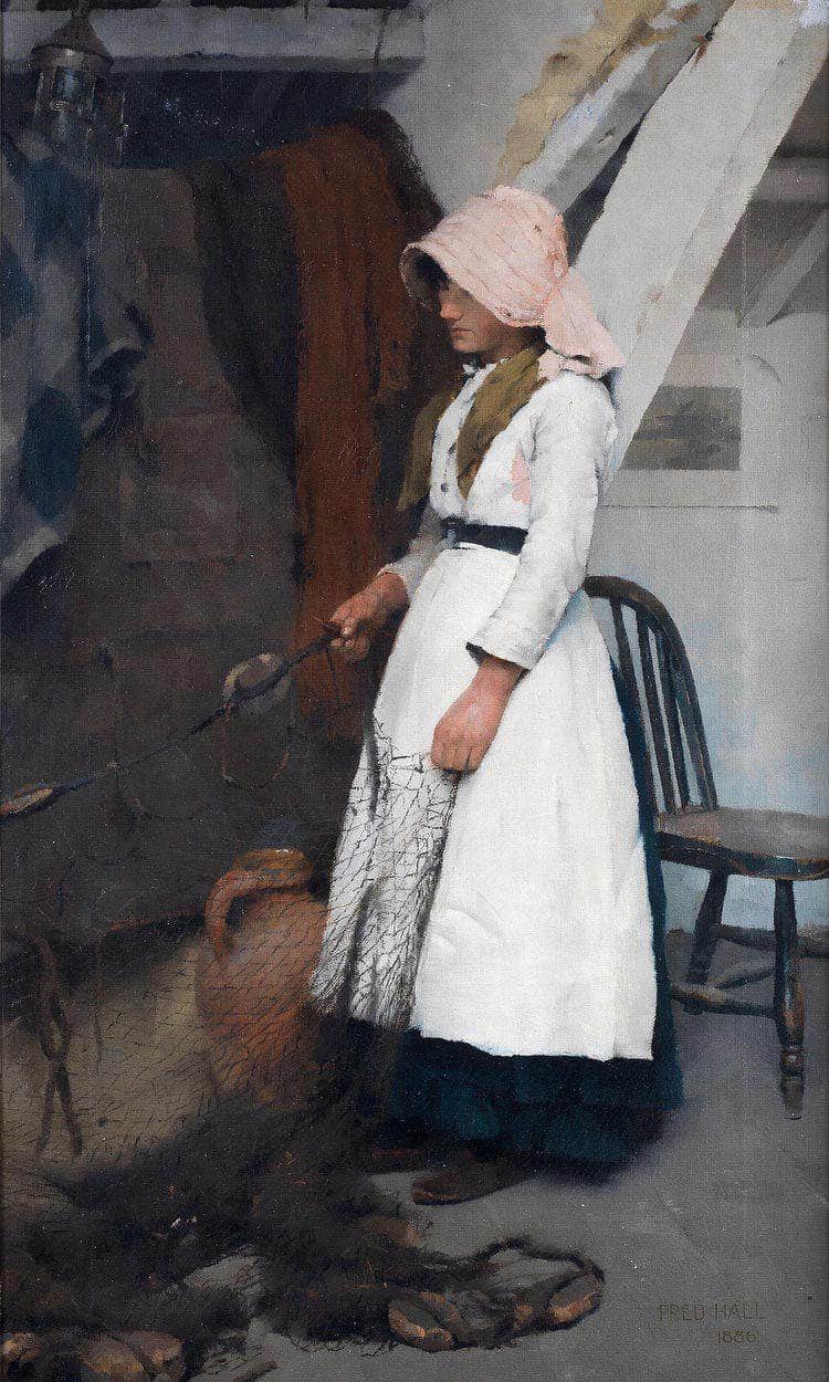 A Fisherman's Daughter By William Henry Walker Fine Art Print
