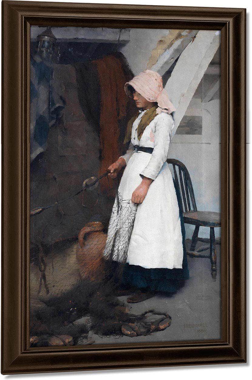 A Fisherman's Daughter By William Henry Walker Fine Art Print