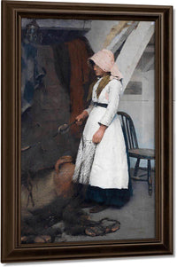 A Fisherman's Daughter By William Henry Walker Fine Art Print