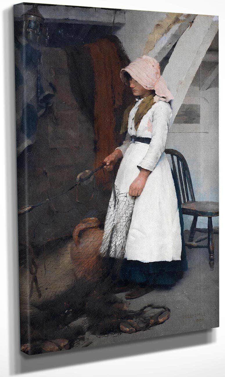 A Fisherman's Daughter By William Henry Walker Fine Art Print