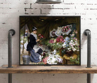 A Flower Seller Making Her Bouquets Painting Victor Gilbert Canvas Art Fine Art Print