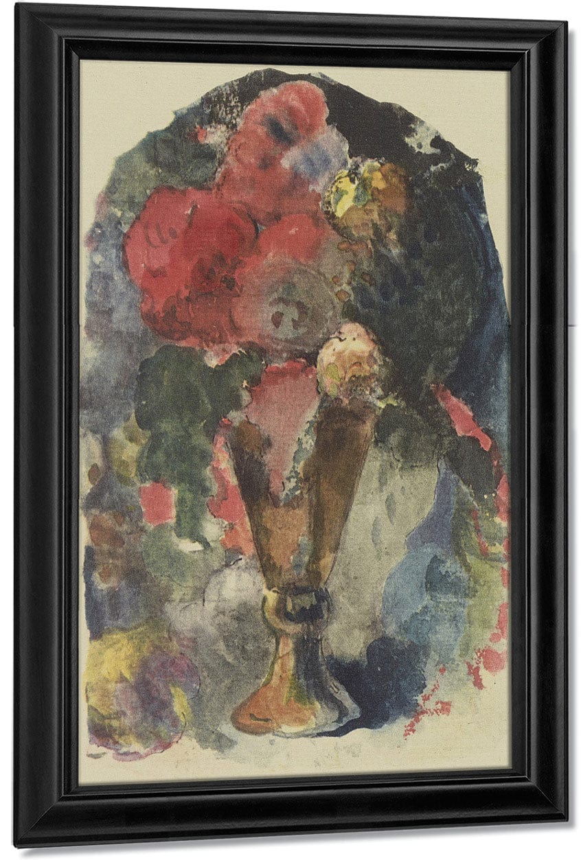 A Flower Still Life After Delacroix By Eugene Henri Paul Gauguin Fine Art Print