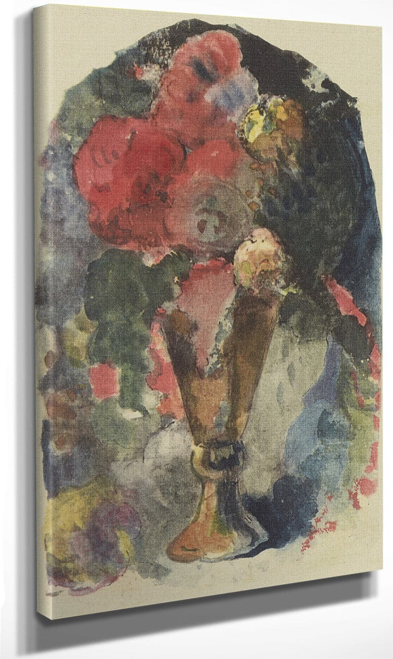A Flower Still Life After Delacroix By Eugene Henri Paul Gauguin Fine Art Print