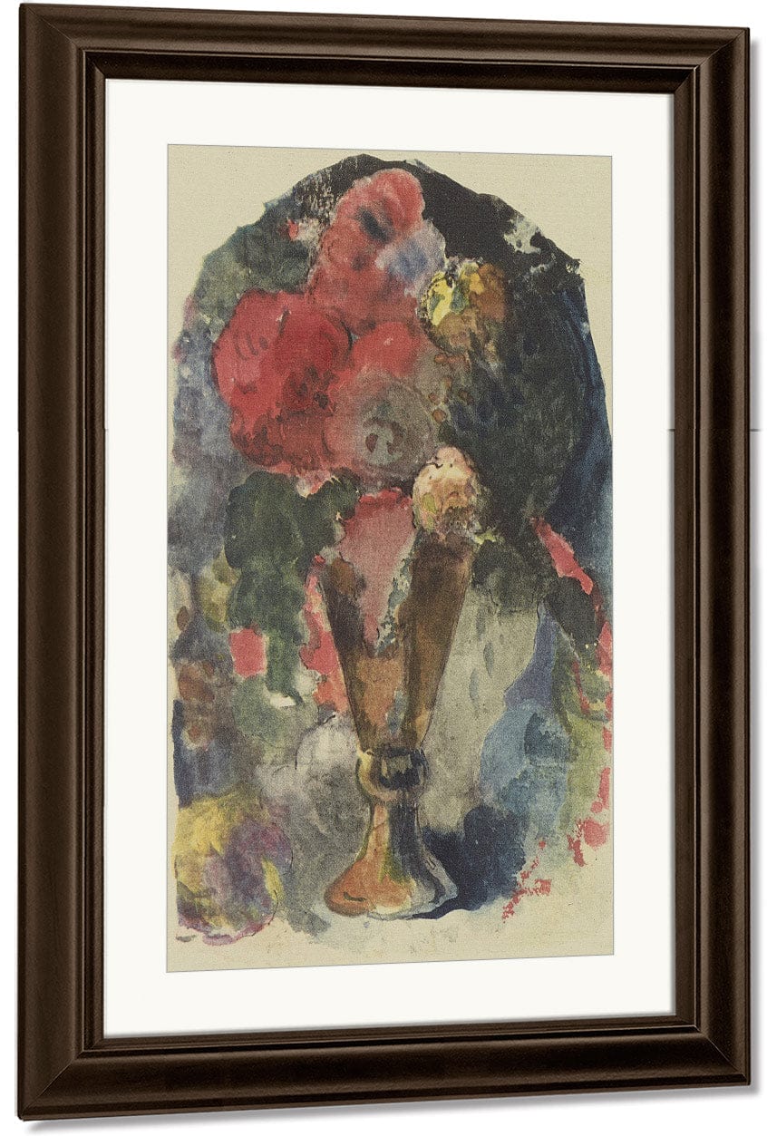 A Flower Still Life After Delacroix By Eugene Henri Paul Gauguin Fine Art Print