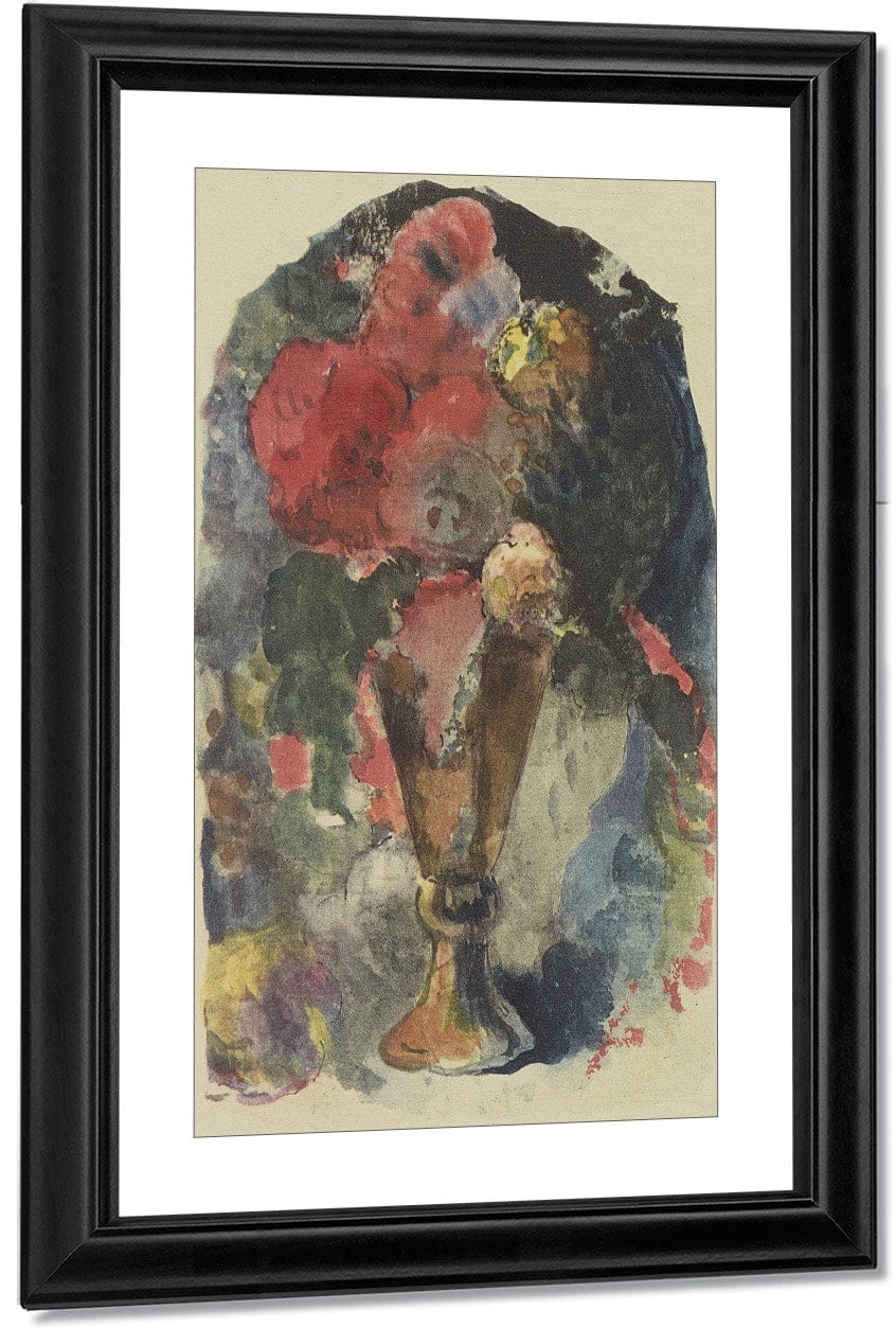 A Flower Still Life After Delacroix By Eugene Henri Paul Gauguin Fine Art Print