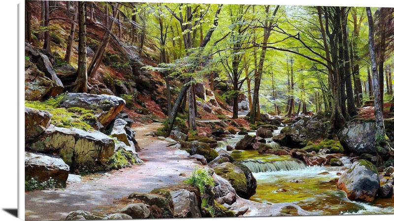A Forest Near Ilsenburg In The Harz Painting Peder Monsted Canvas Art Fine Art Print