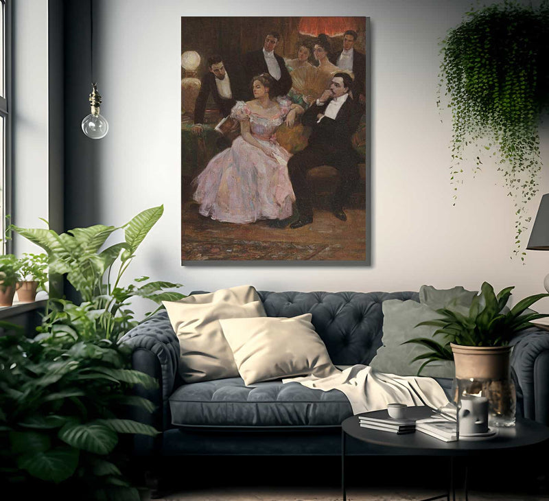 A Formal Gathering By Alice Barber Stephens Fine Art Print
