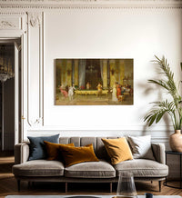 A Game Of Billiards  By Francesco Beda Fine Art Print