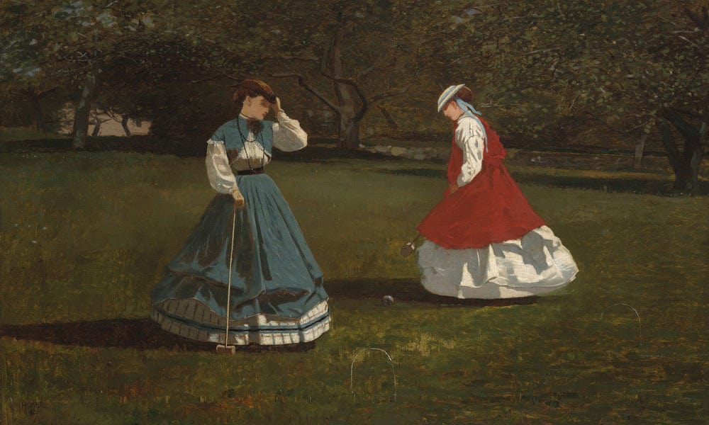 A Game Of Croquet By Winslow Homer Fine Art Print
