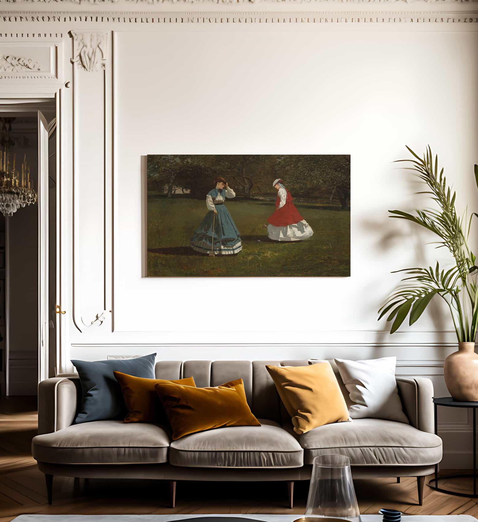 A Game Of Croquet By Winslow Homer Fine Art Print
